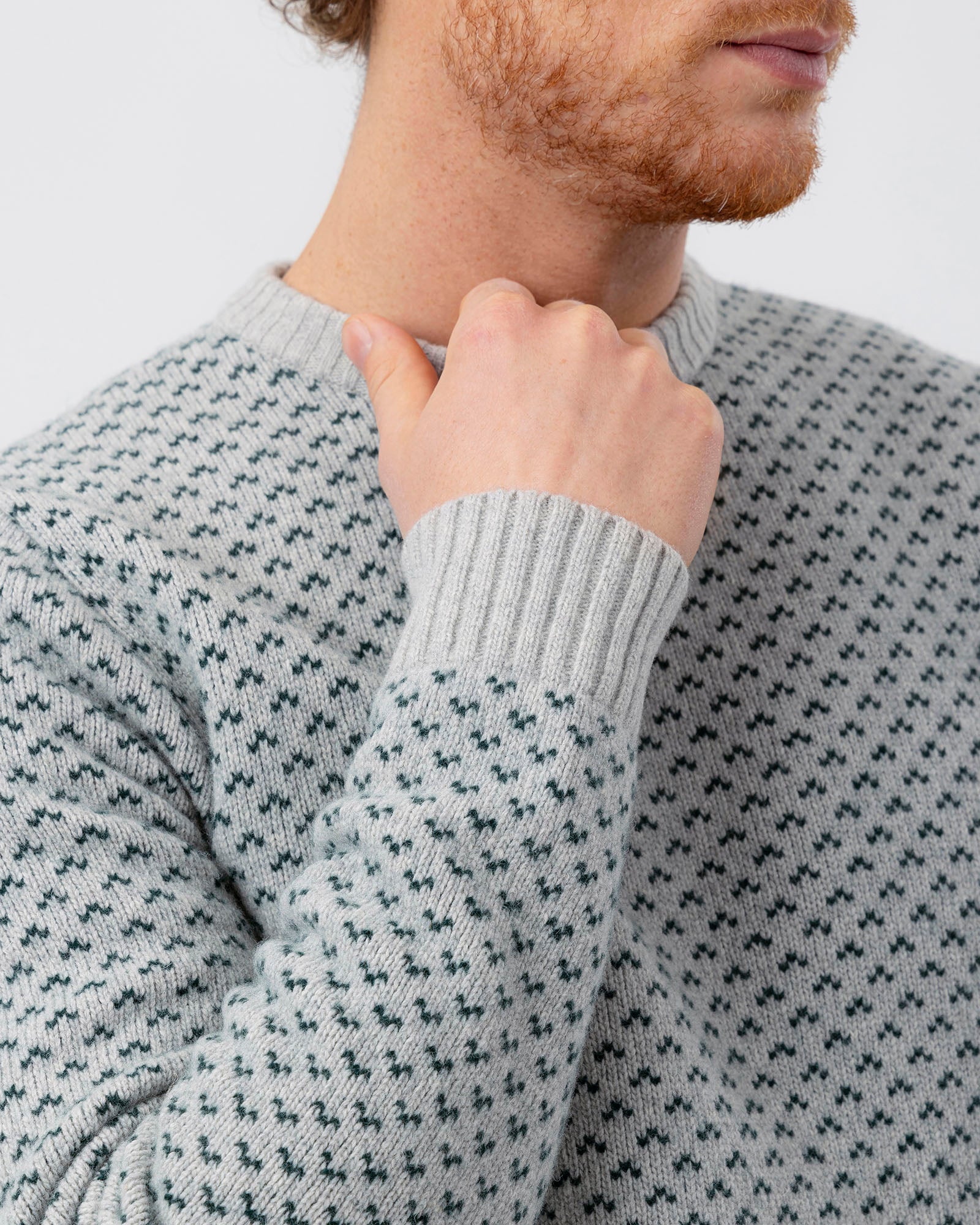 Torsten Crew- Grey/ Pine