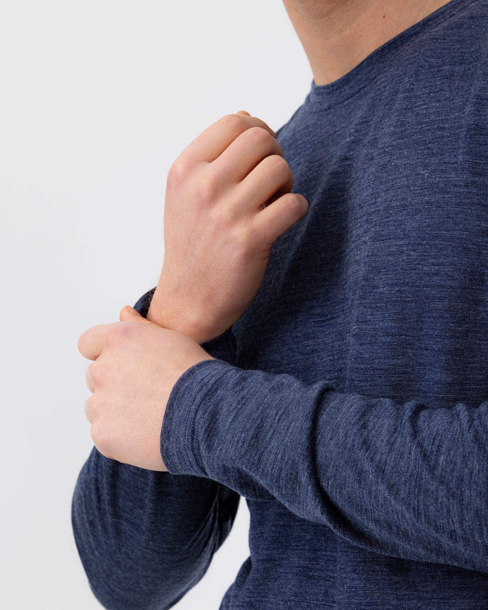 Ulrik Long Sleeve-Navy Mel