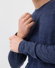 Ulrik Long Sleeve-Navy Mel