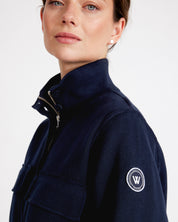 Women's Windproof Shirt Jacket- Navy