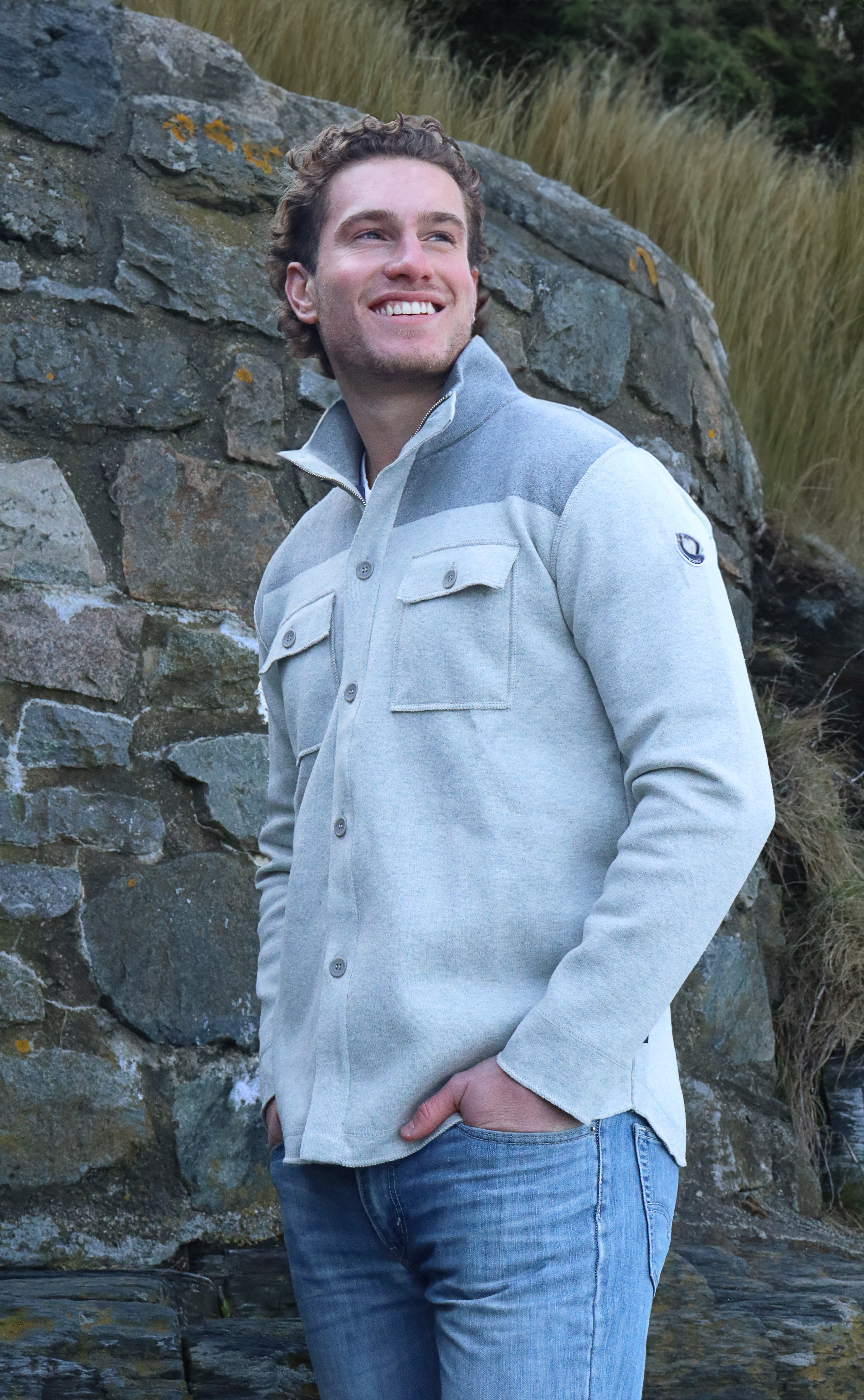 Edwin Windproof Shirt Jacket- Lt. Grey/Lt. Grey – Holebrook USA