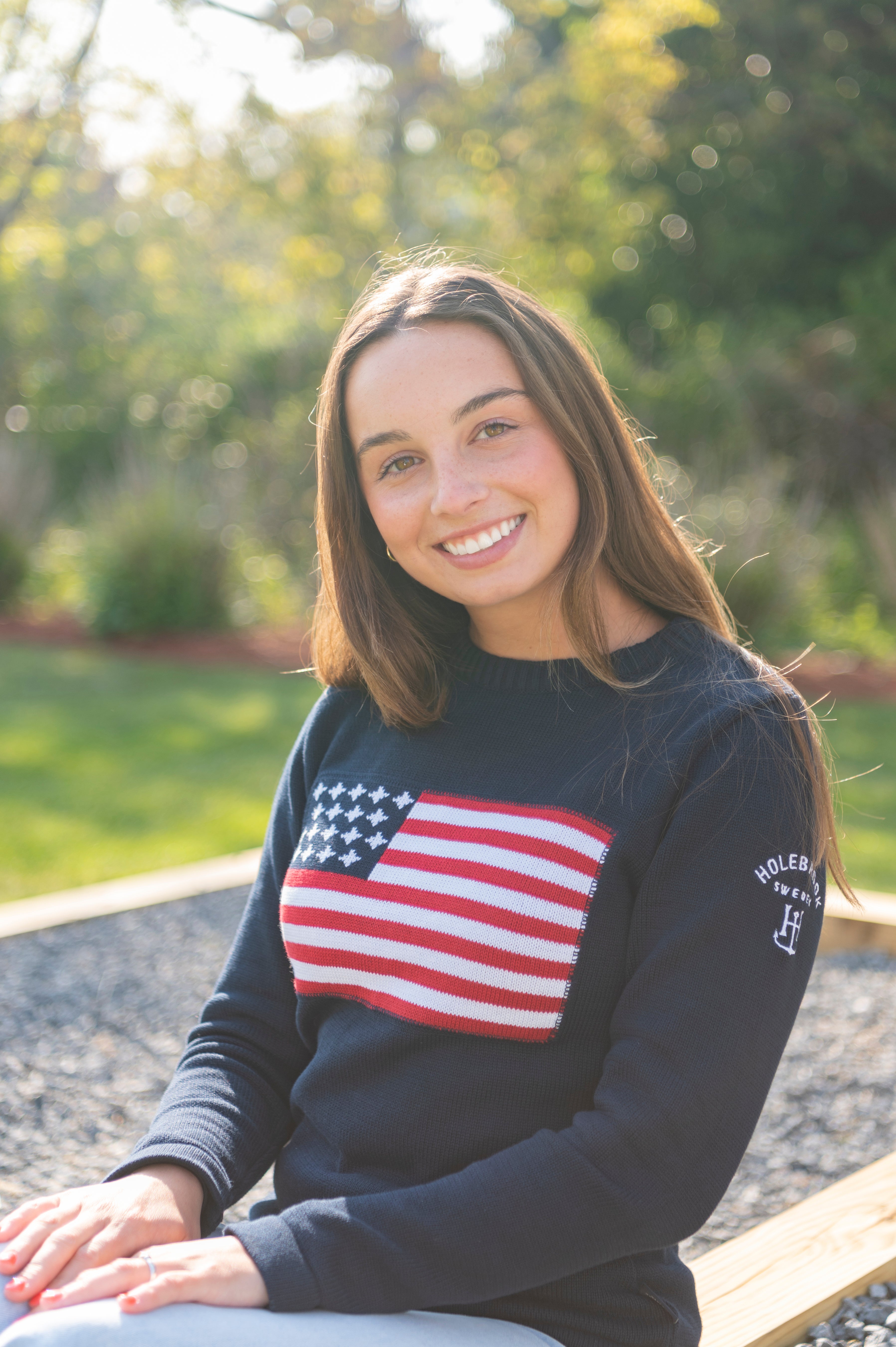 Holebrook USA Flag Crew Navy