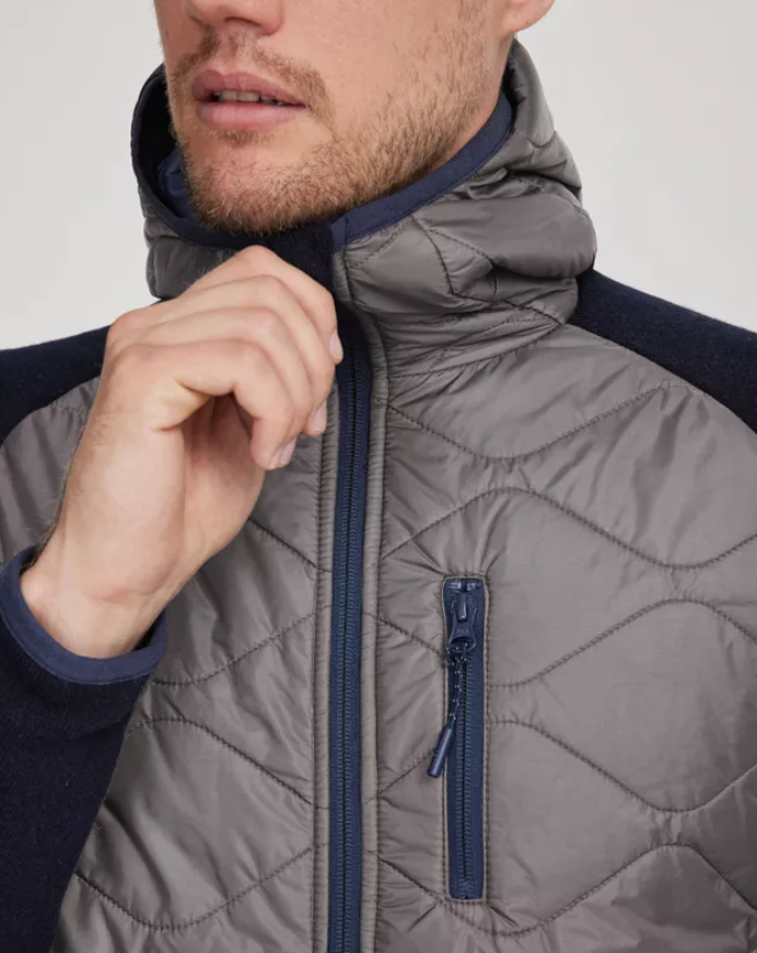 Ruben Windproof Hood Jacket- Navy/Mole