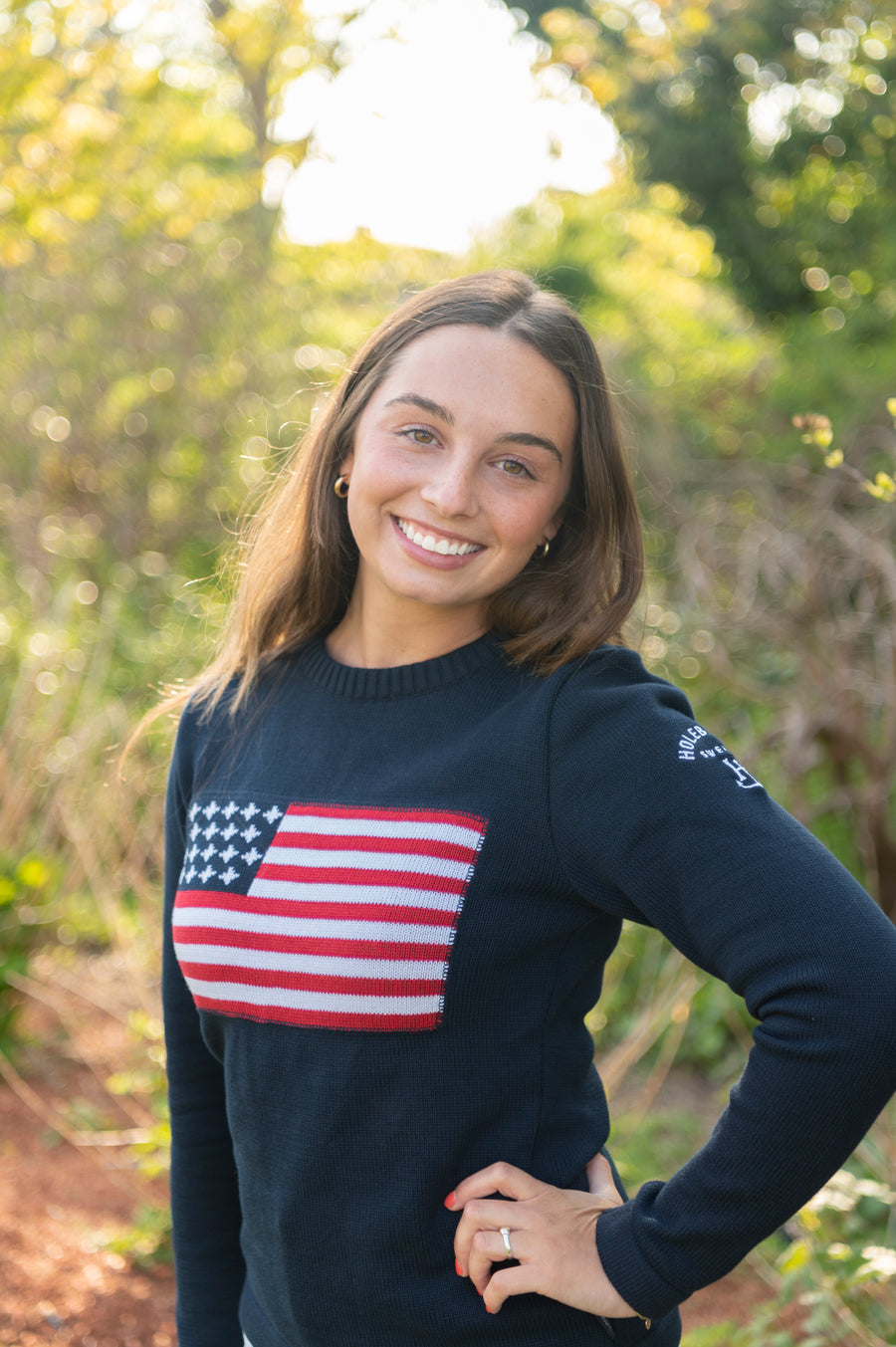 Holebrook USA Flag Crew Navy