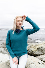 Martina Windproof Sweater -Aqua