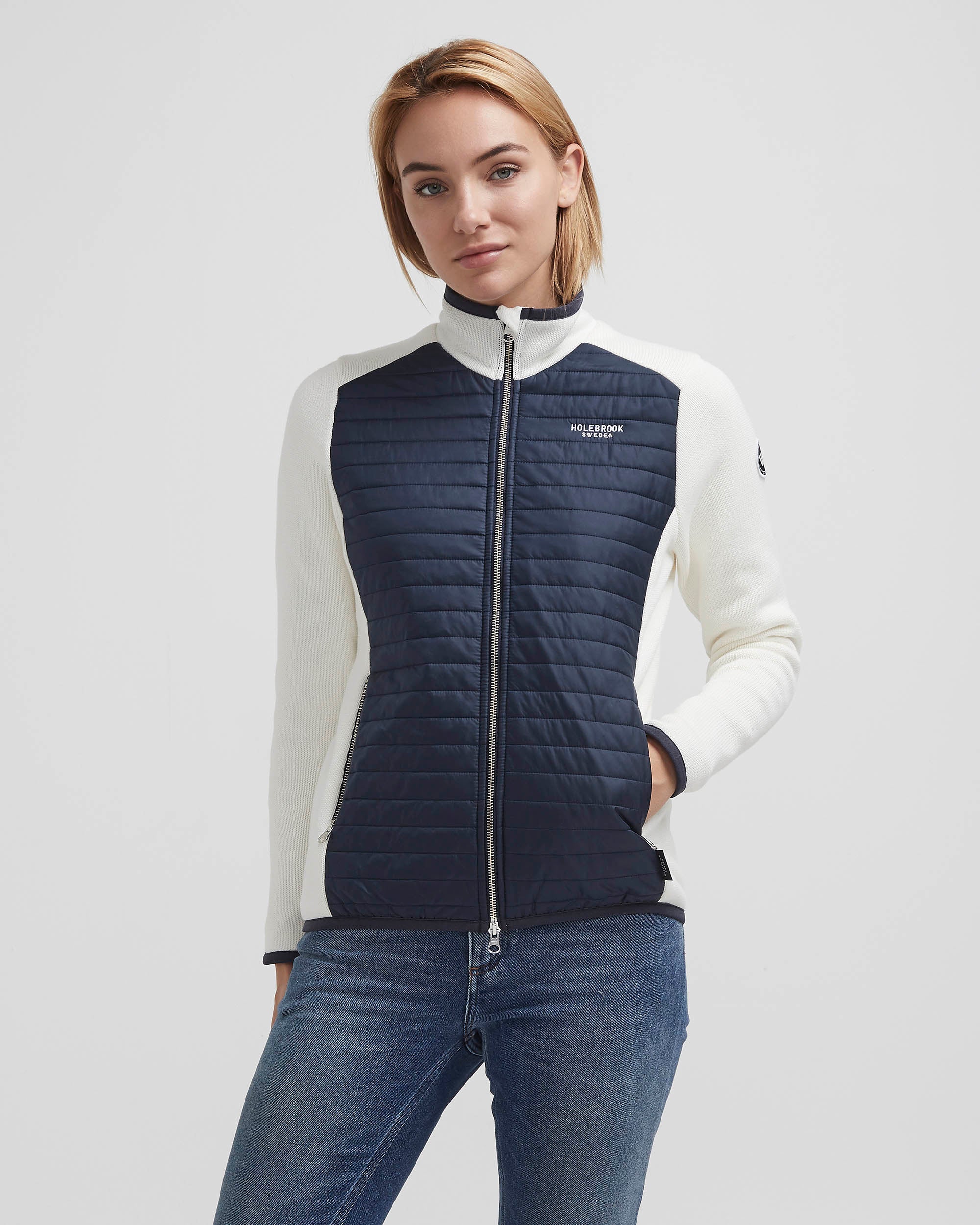 Mimmi Full Zip Windproof Jacket  -Off White/Navy