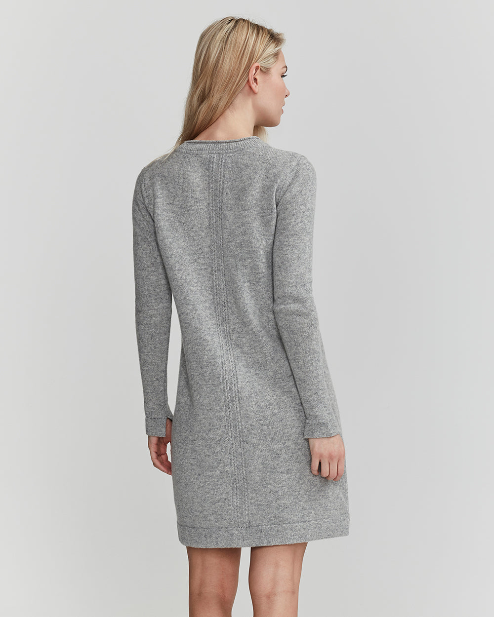 Adrienne Dress - Light Grey Wool Blend Knitted Dress Adrienne Dress - Light Grey Wool Blend Knitted Dress