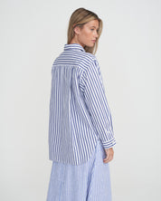 Amalia Shirt- White/Navy