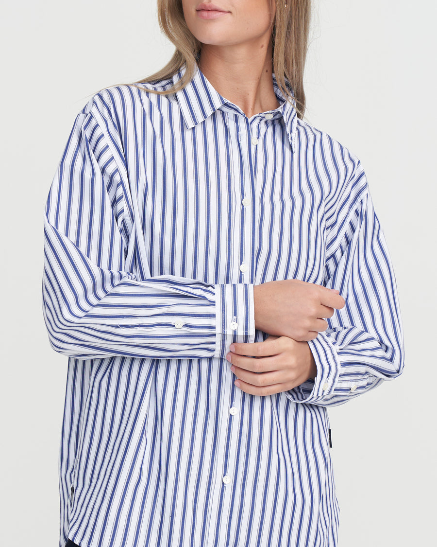 Amalia Shirt- White/Navy