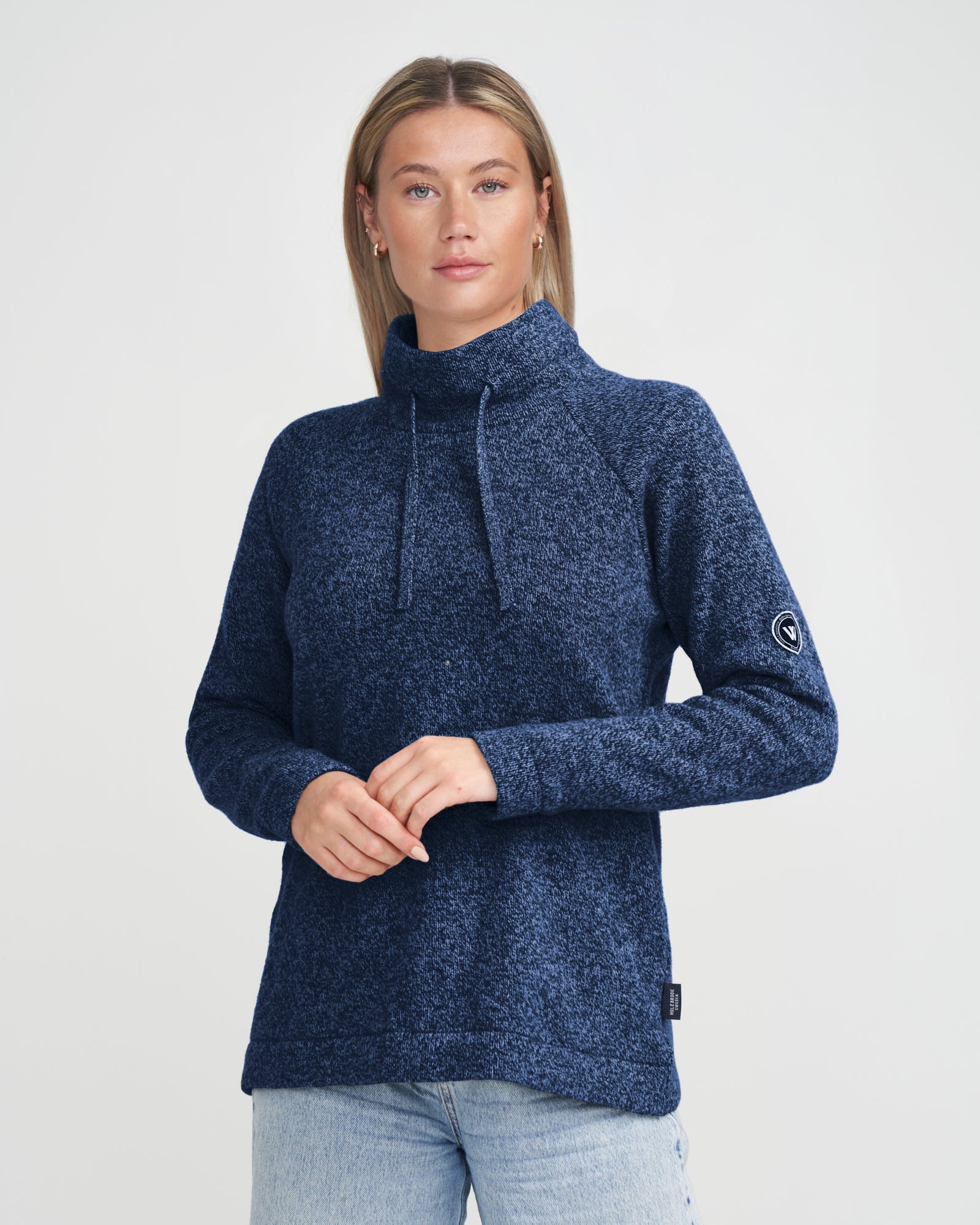 Angelika Windproof Sweater- Dark Royal Melange