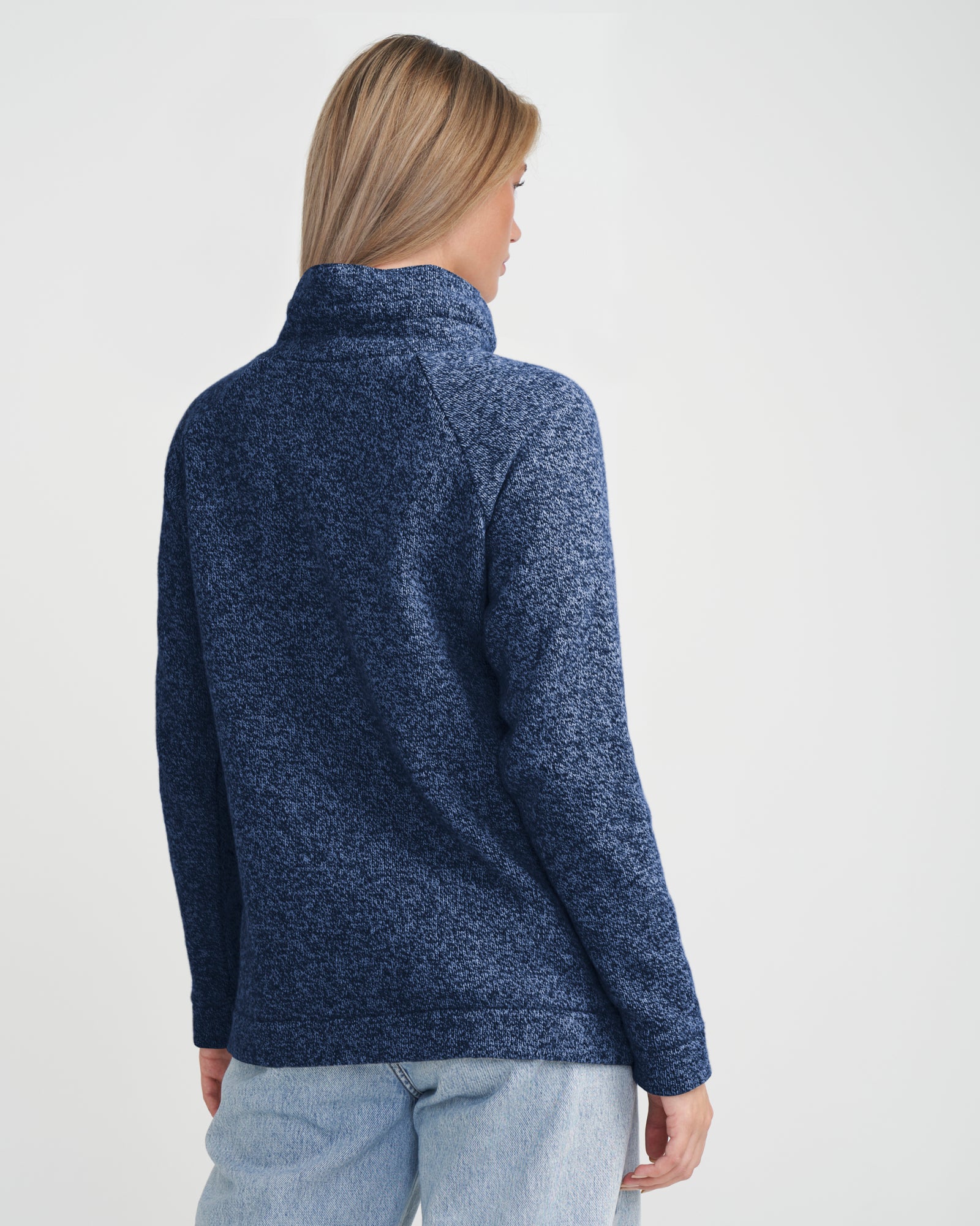 Angelika Windproof Sweater- Dark Royal Melange
