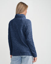Angelika Windproof Sweater- Dark Royal Melange
