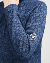 Angelika Windproof Sweater- Dark Royal Melange