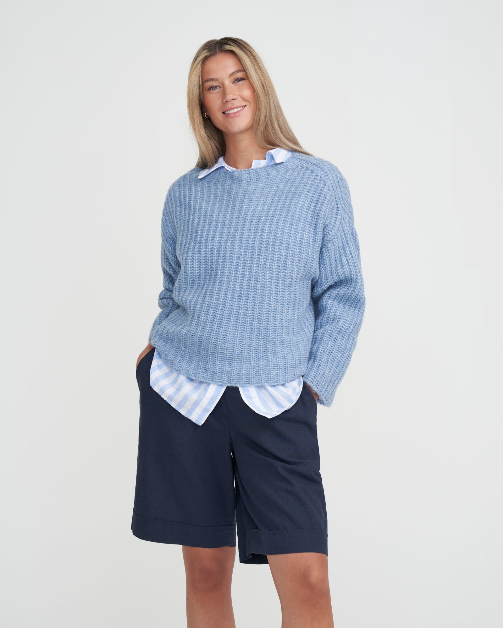 Cajsa Sweater-Stonewash