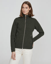Claire Windproof Sweater- Bottle Green