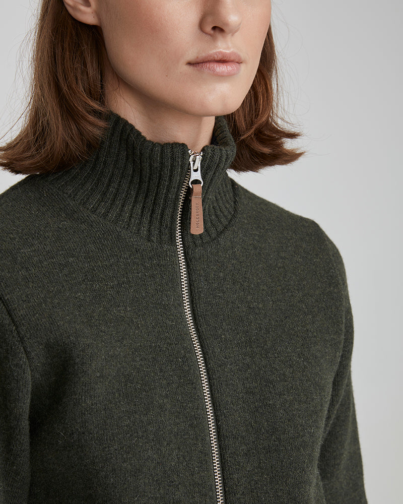 Claire Windproof Sweater- Bottle Green