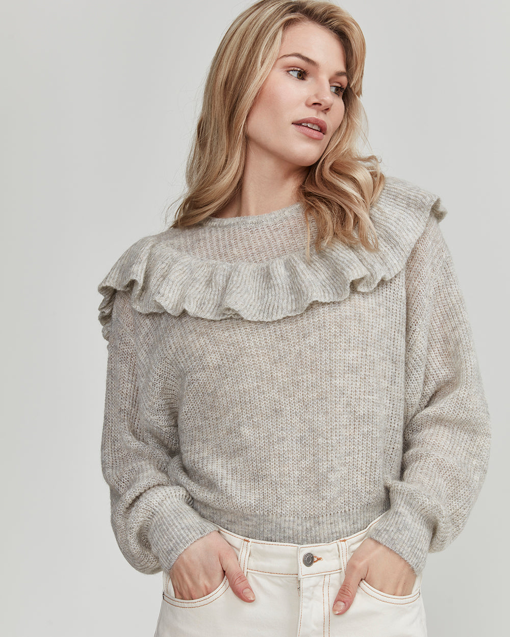 Madison Crew- Light Grey