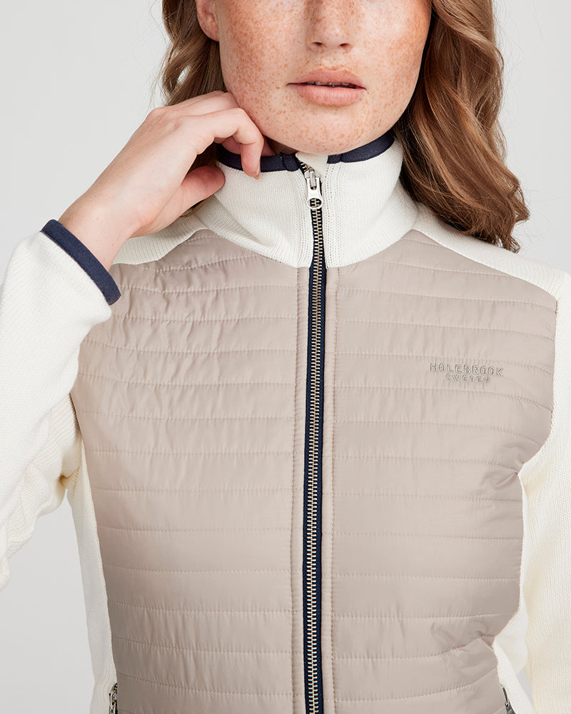 Mimmi Full Zip Windproof Jacket -  Off-White/Khaki