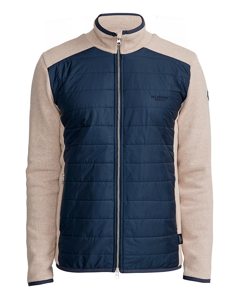 Peder Full Zip Windproof Jacket- Khaki/Navy