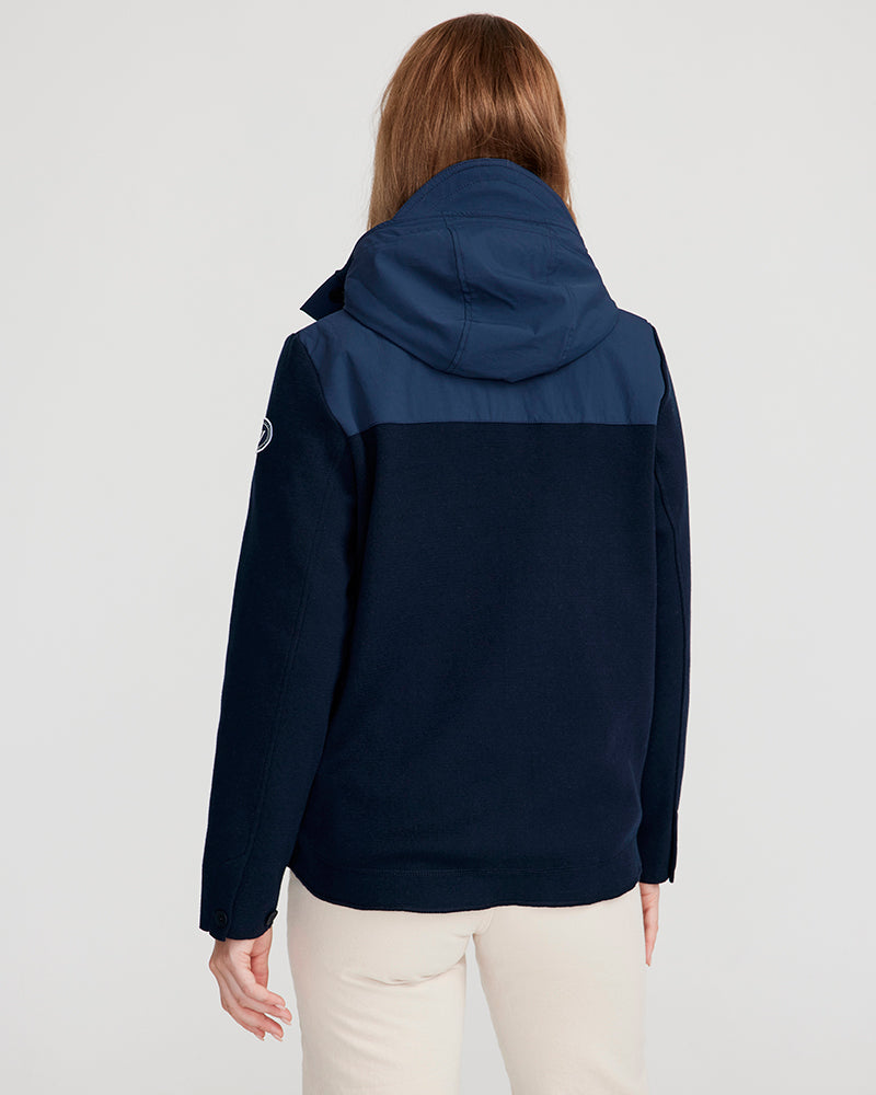 Pia Hood Windproof Jacket - Navy