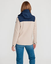 Pia Windproof Hood Jacket - Khaki/Navy