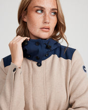 Pia Windproof Hood Jacket - Khaki/Navy