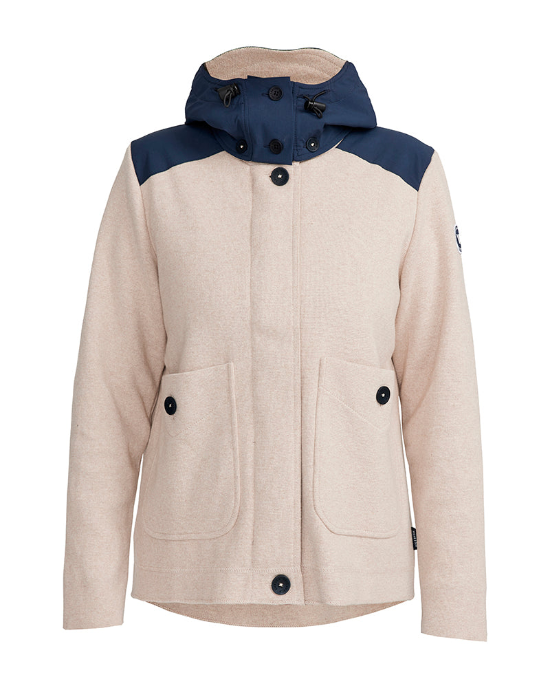 Pia Windproof Hood Jacket - Khaki/Navy