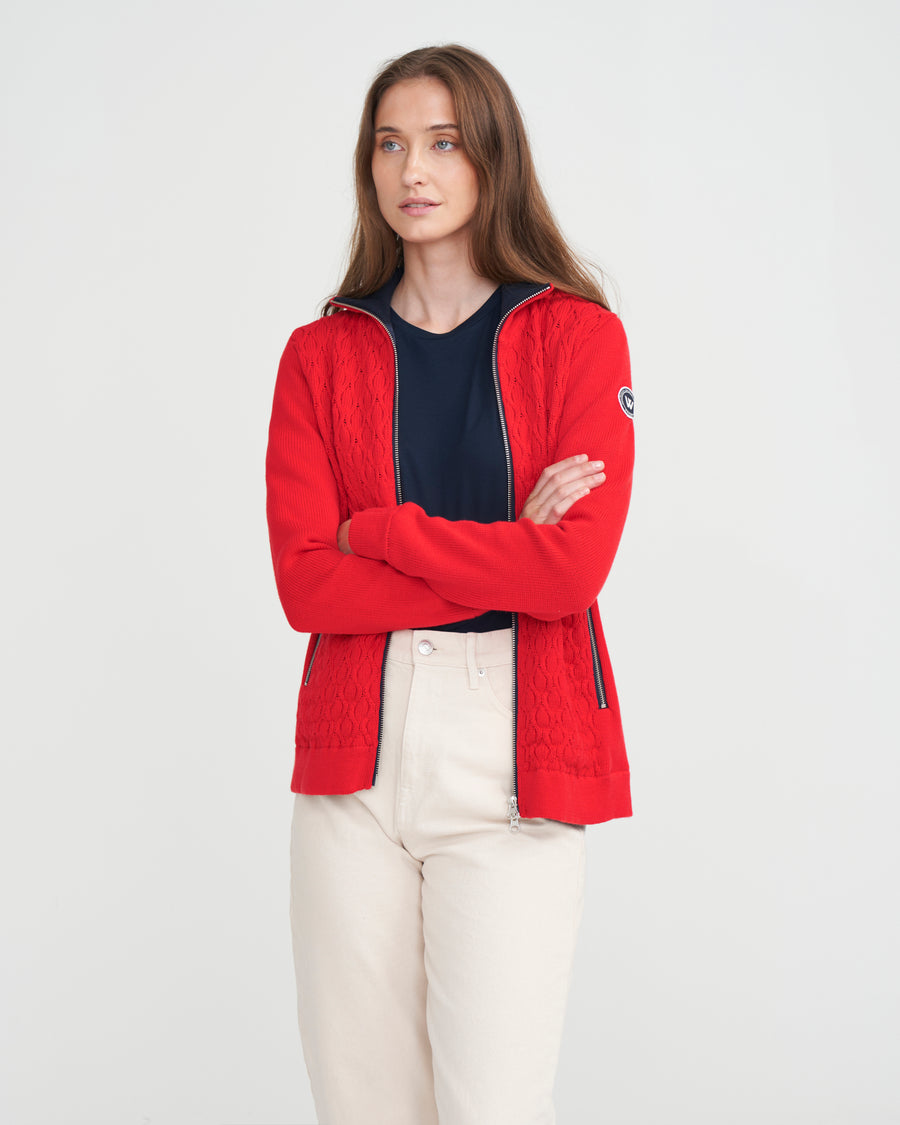 Reidun Fullzip - Raspberry
