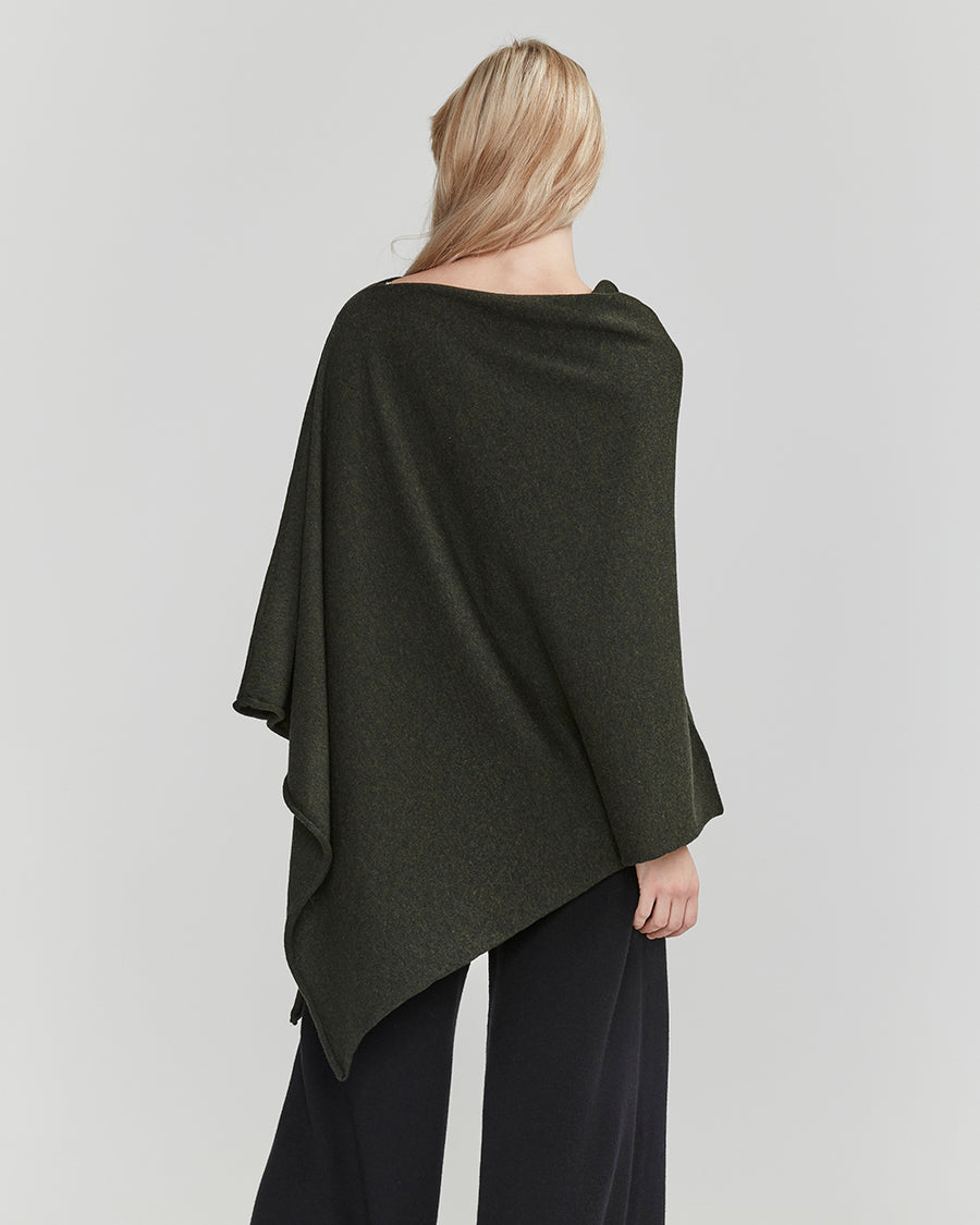 Sofie Poncho Bottle Green Holebrook USA