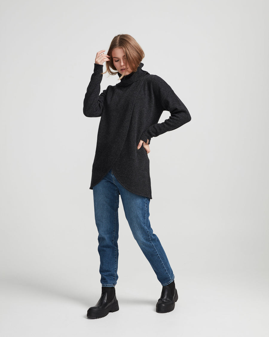 Wanda Crew-Anthracite Mel.