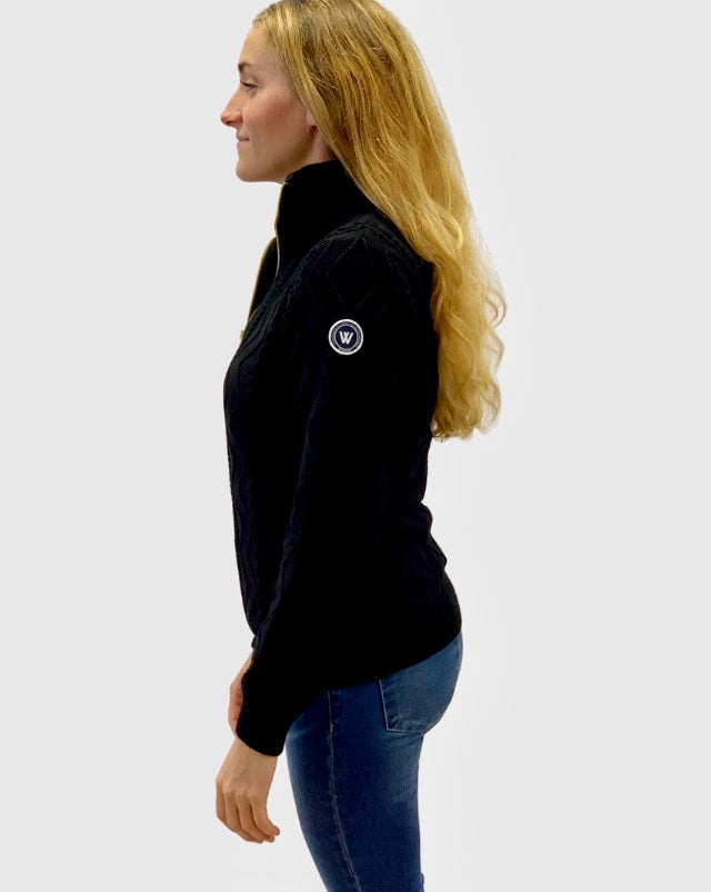 Holebrook Windproof Black Amy cotton sweater jumper