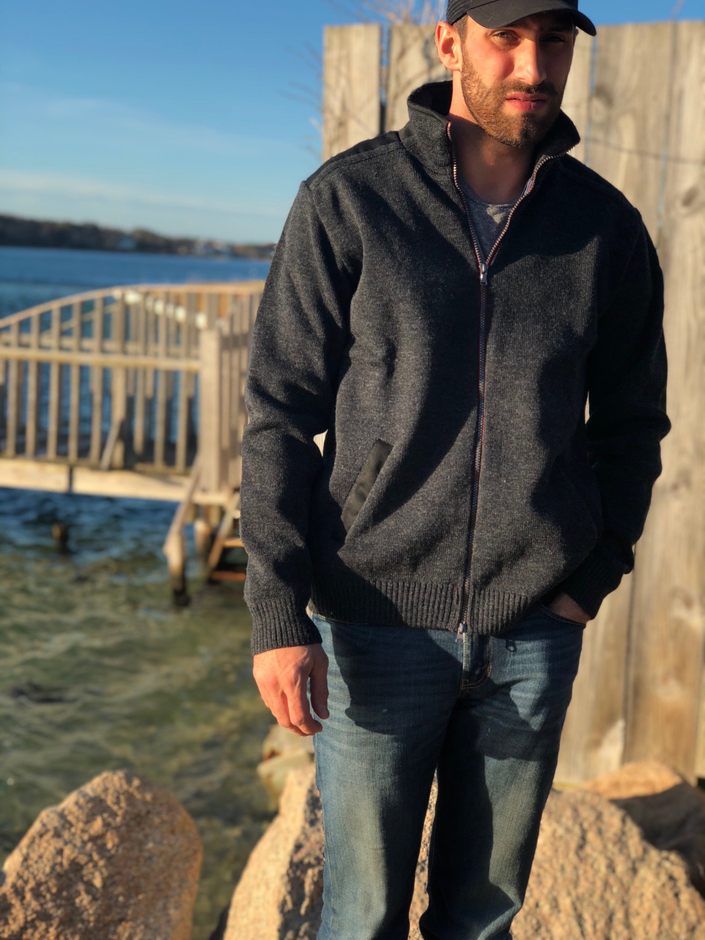 Gregor Wool Full Zip Windproof-Anthracite – Holebrook USA