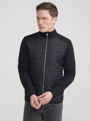 Peder Full Zip Windproof Jacket- Black Mel