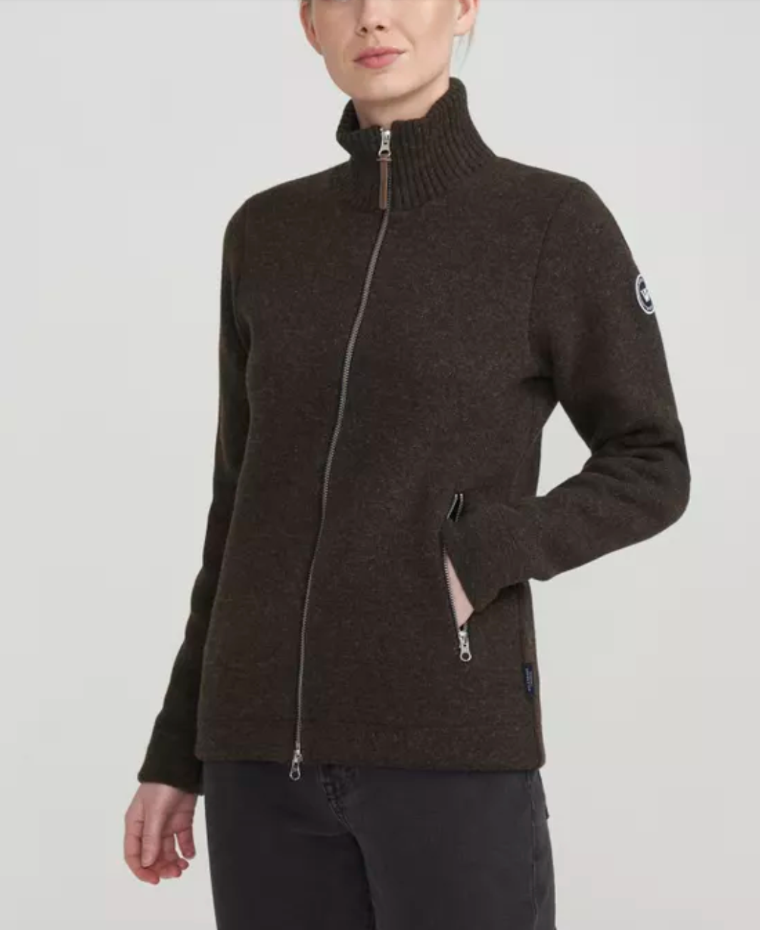 Claire Windproof Sweater-Brown Mel