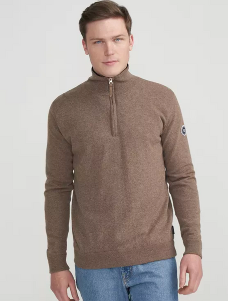 Stellan Windproof 1/4 Zip Sweater- Walnut – Holebrook USA