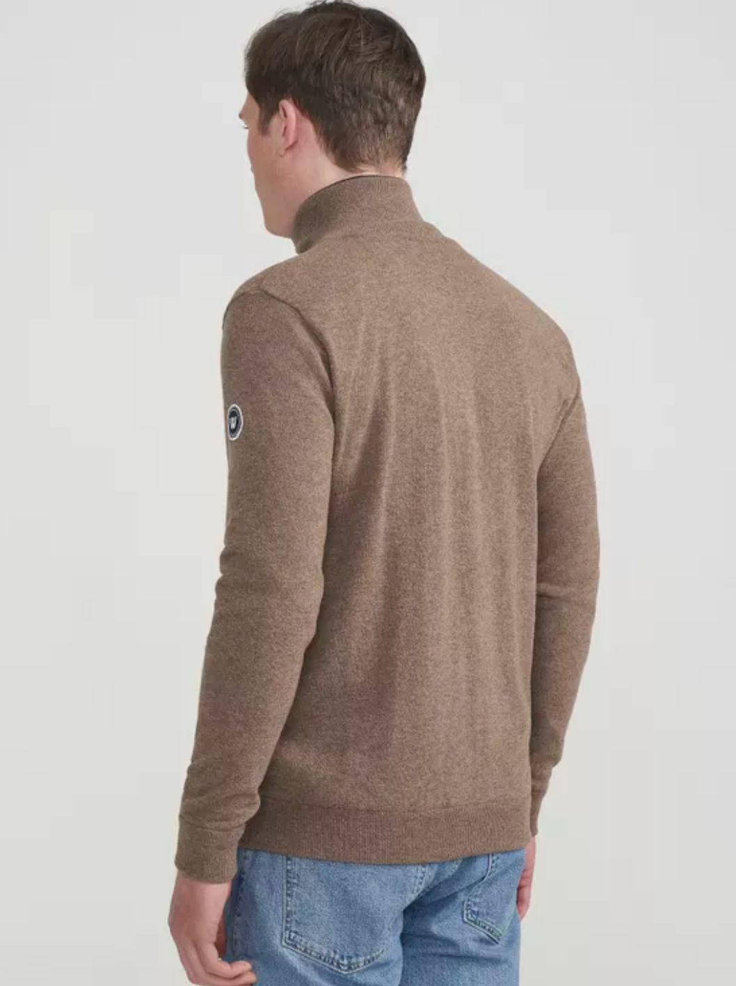 Stellan Windproof 1/4 Zip Sweater- Walnut