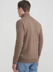 Stellan Windproof 1/4 Zip Sweater- Walnut