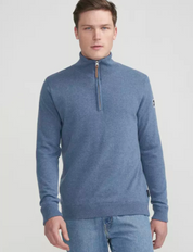 Stellan Windproof 1/4 Zip Sweater- Fade Blue
