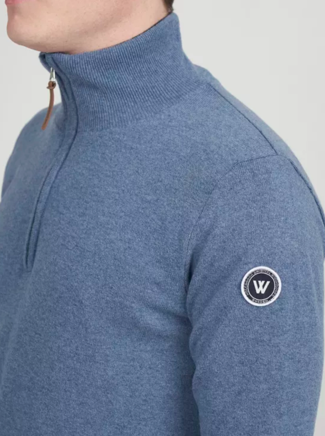 Stellan Windproof 1/4 Zip Sweater- Fade Blue