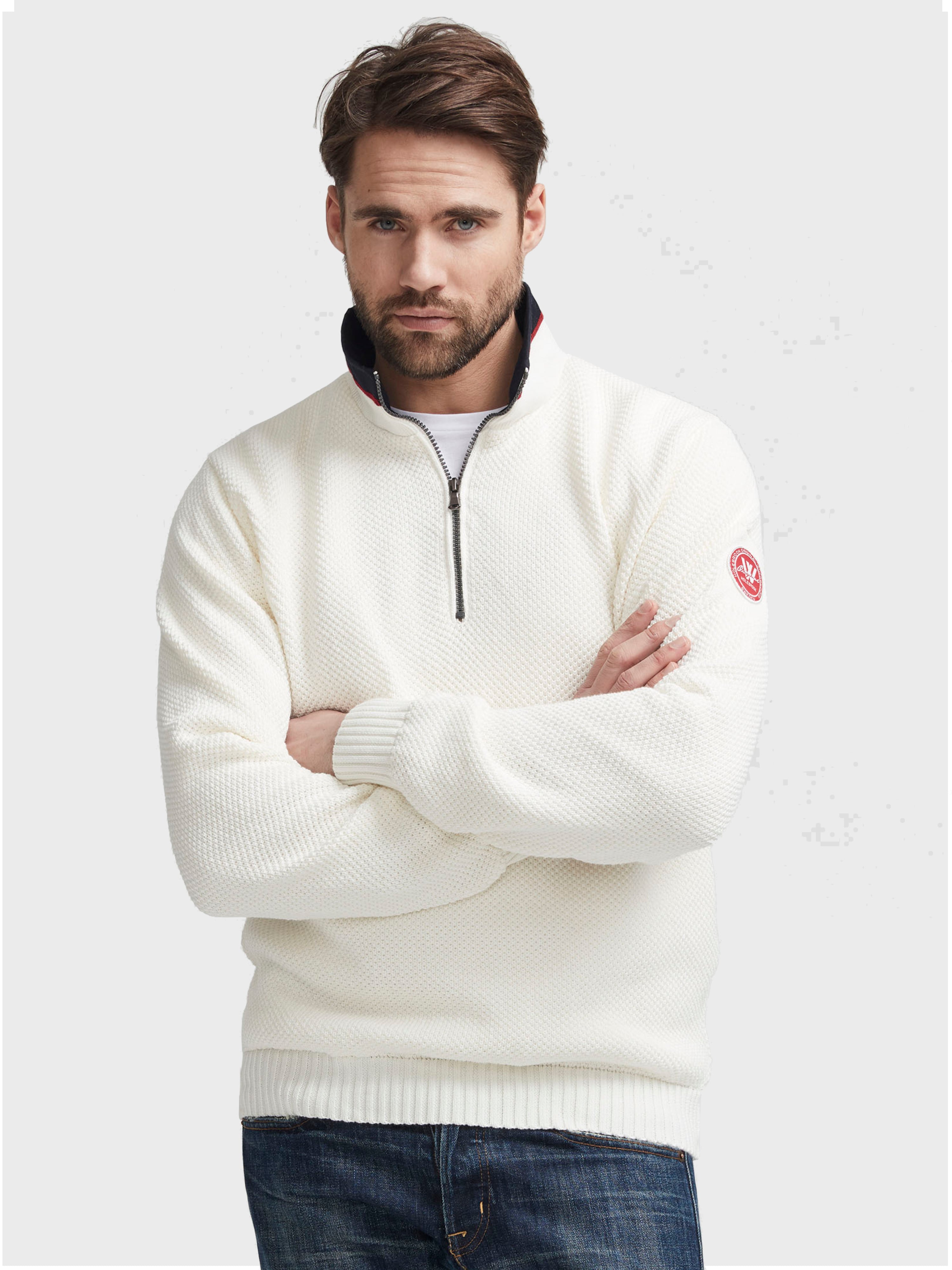 Classic white sweater sales