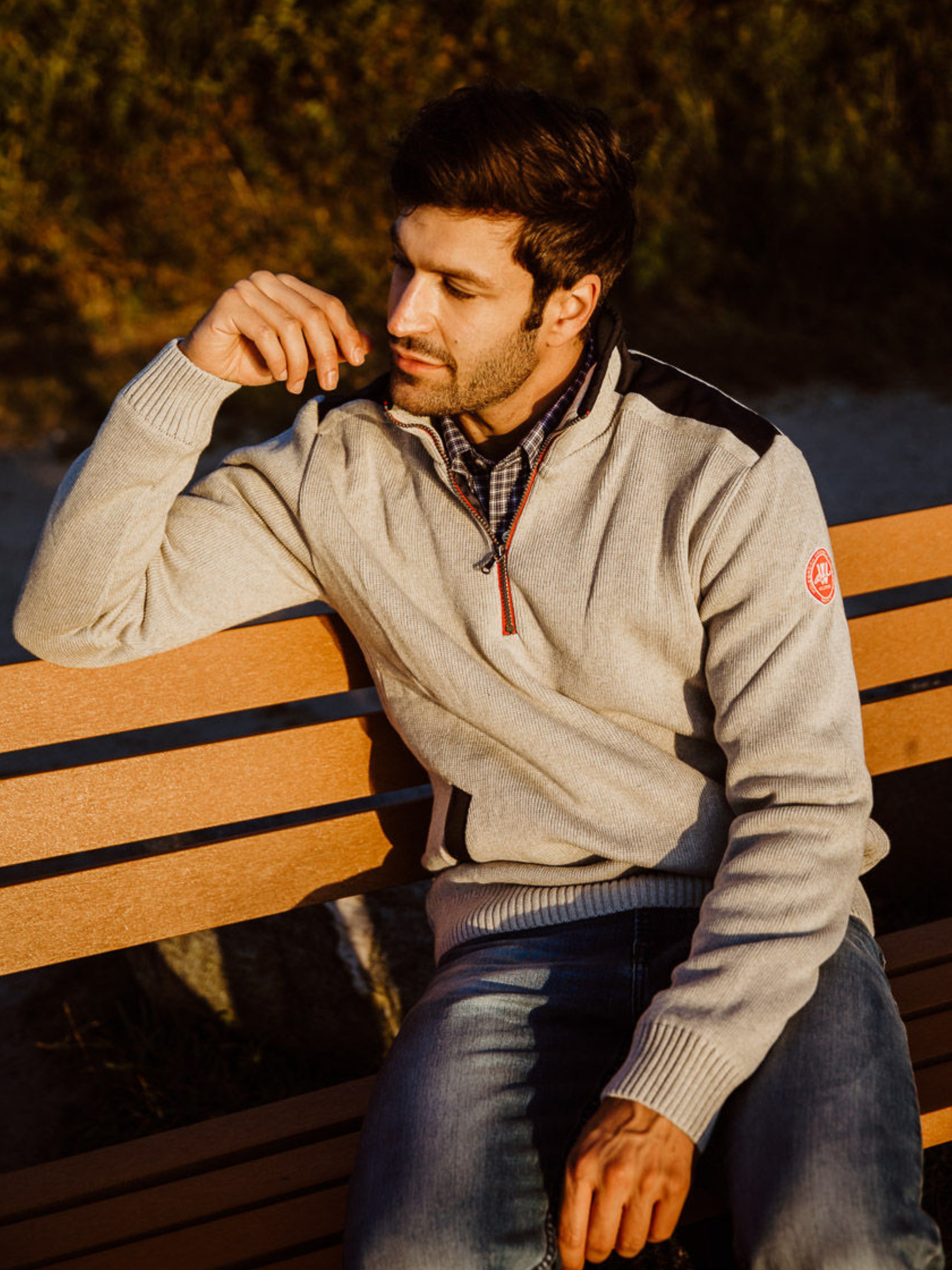 Gregor 1/4 Zip Windproof- Lt Grey – Holebrook USA
