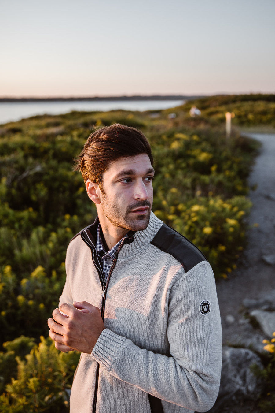 Mike Full-Zip WP- Lt Grey