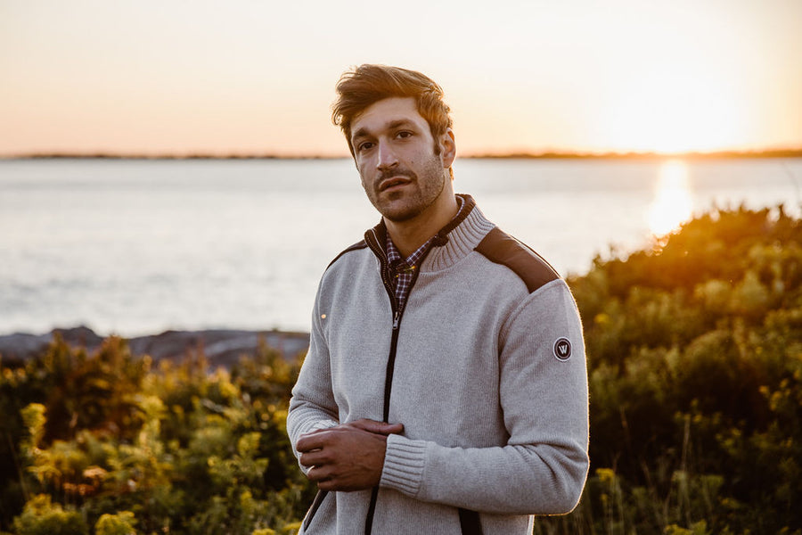 Mike Full-Zip WP- Lt Grey