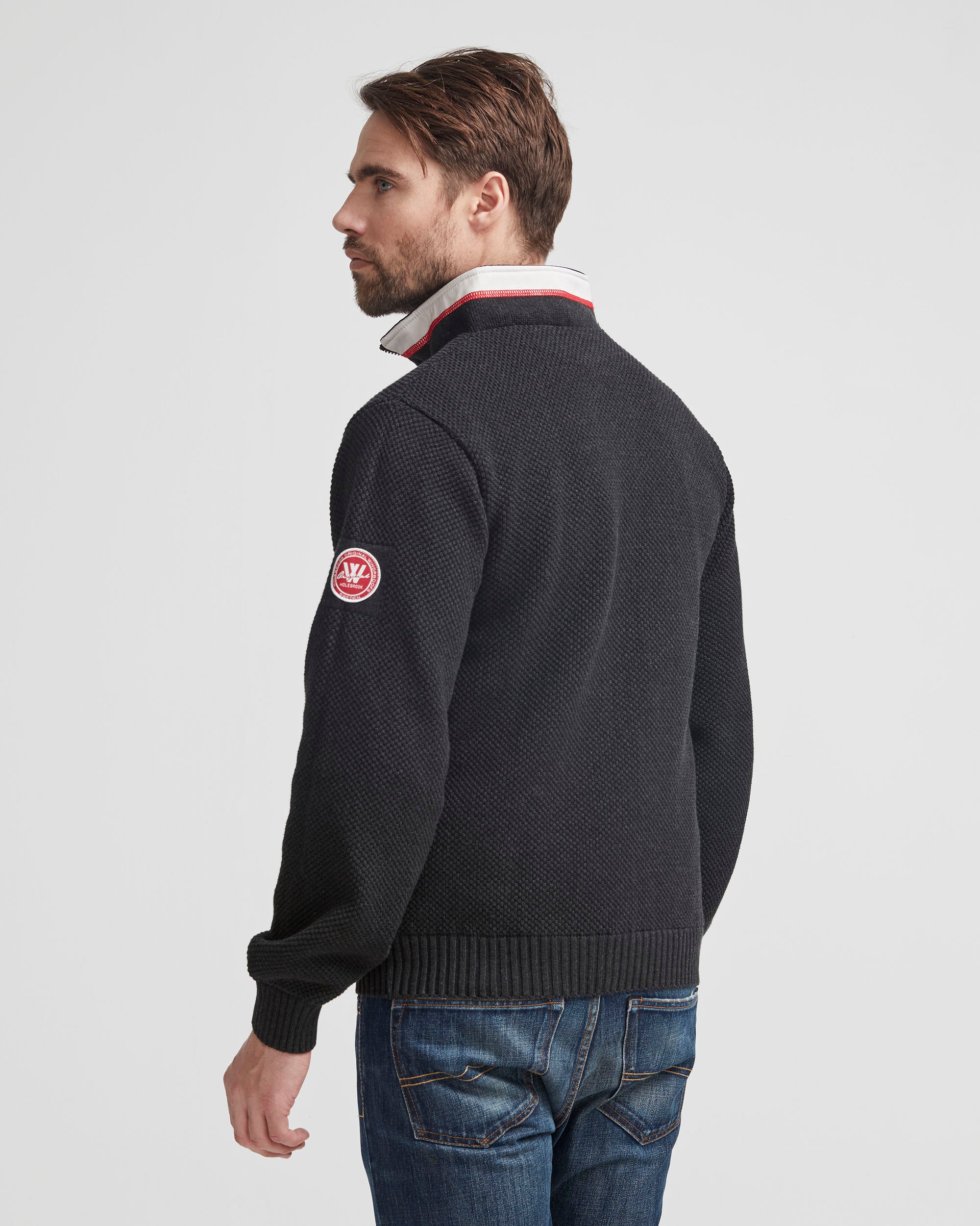 Classic Windproof Sweater- Black Melange
