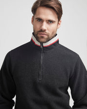 Classic Windproof Sweater- Black Melange