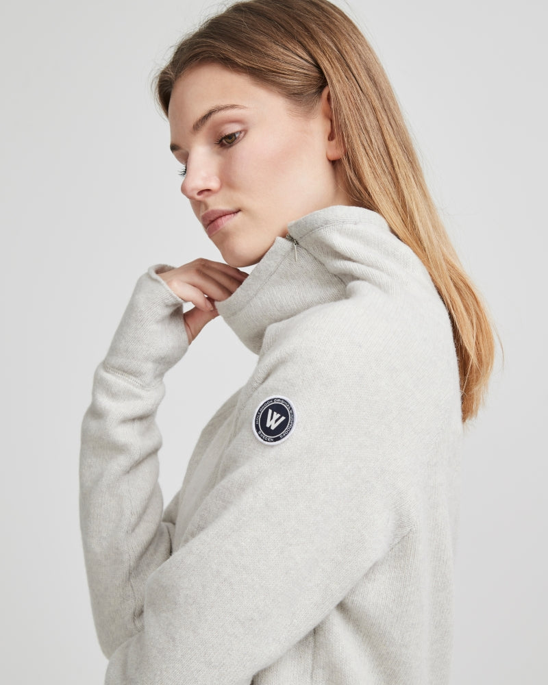 Martina Windproof Sweater -Light Grey Melange