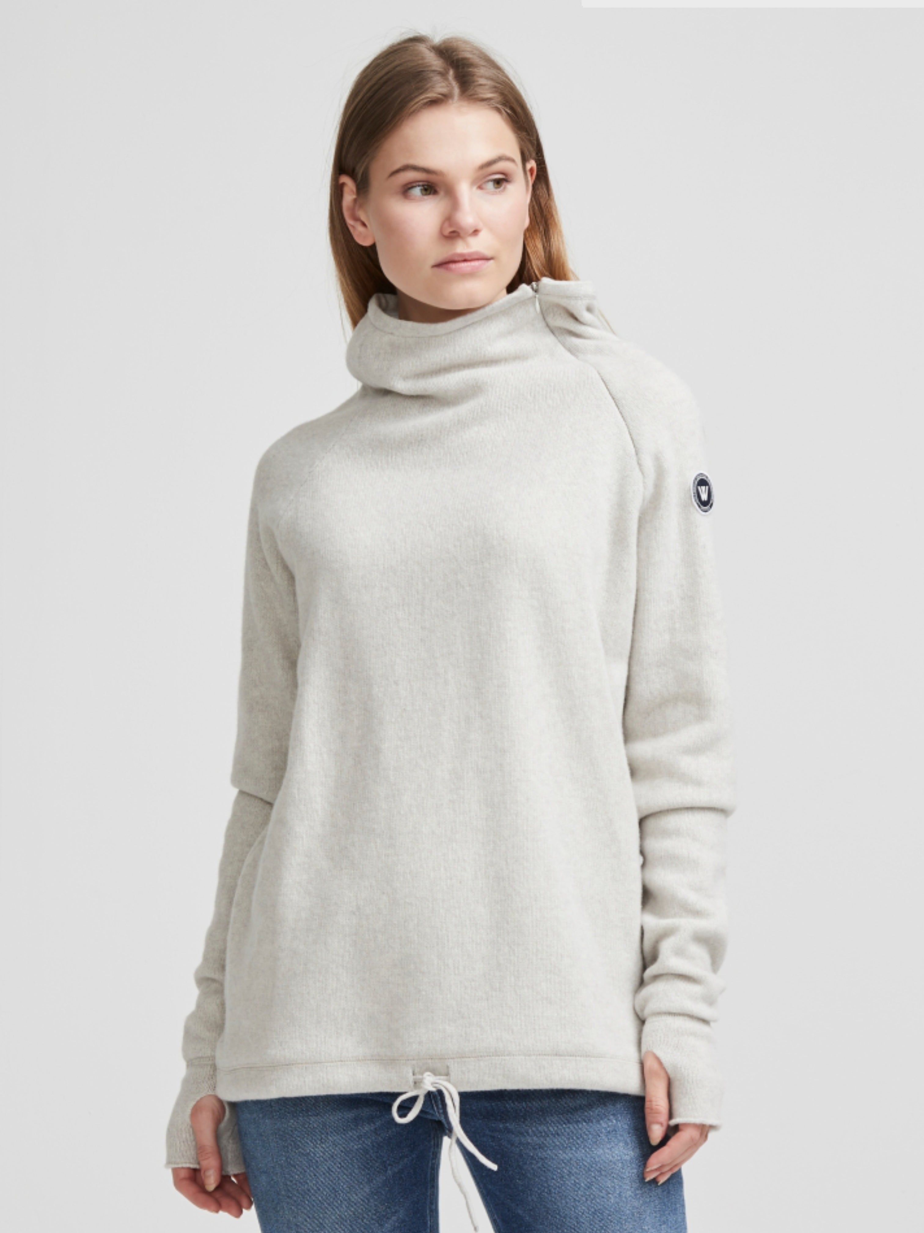 Martina Windproof Sweater -Light Grey Melange