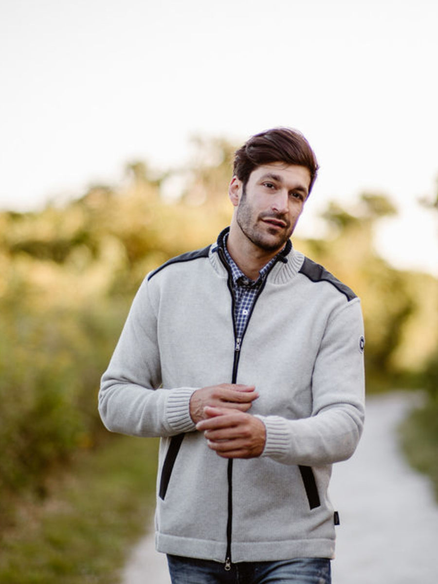 Mike Full-Zip WP- Lt Grey