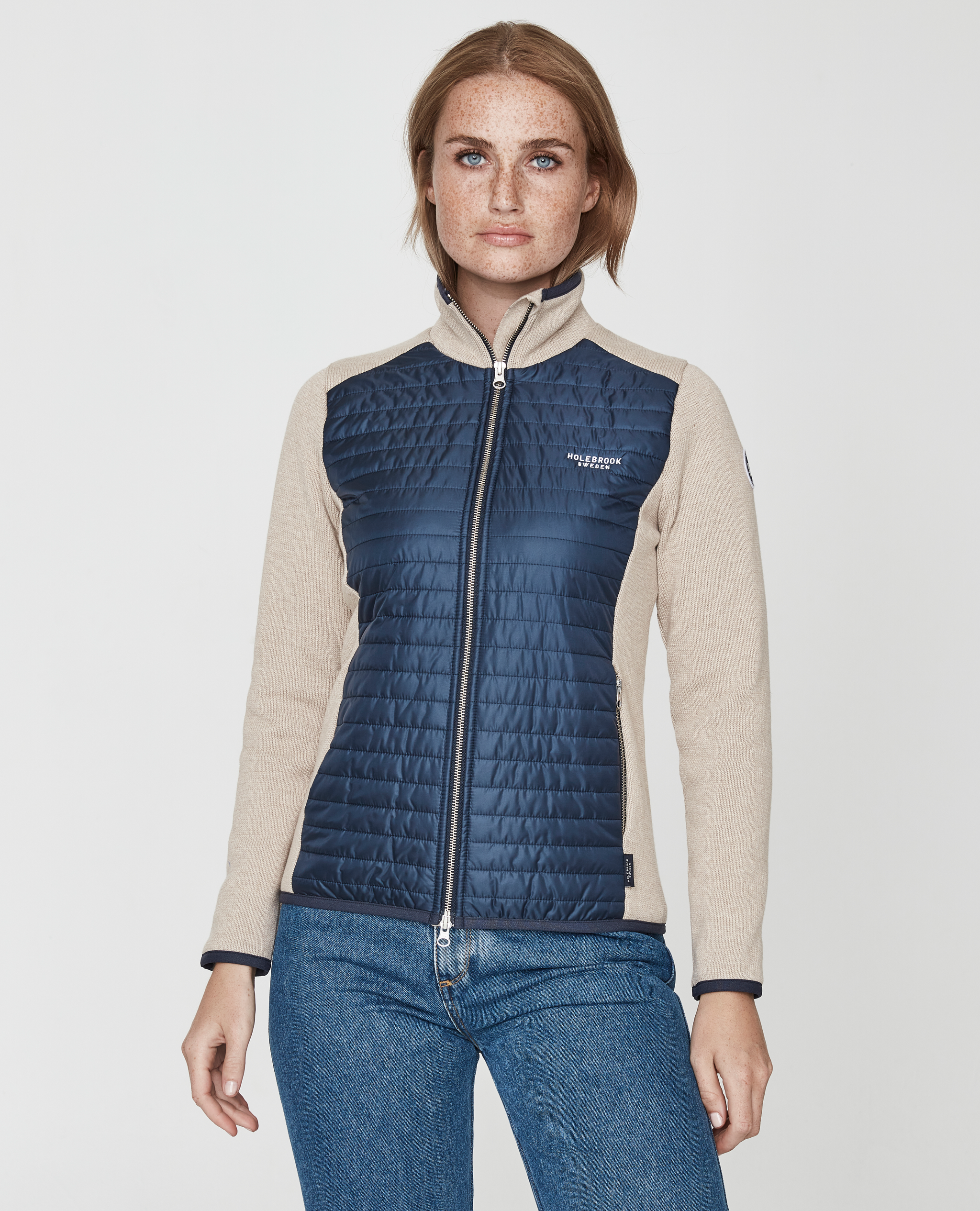Mimmi Full Zip Windproof Jacket-Khaki/Navy – Holebrook USA Mimmi Full Zip Windproof Jacket-Khaki/Navy – Holebrook USA